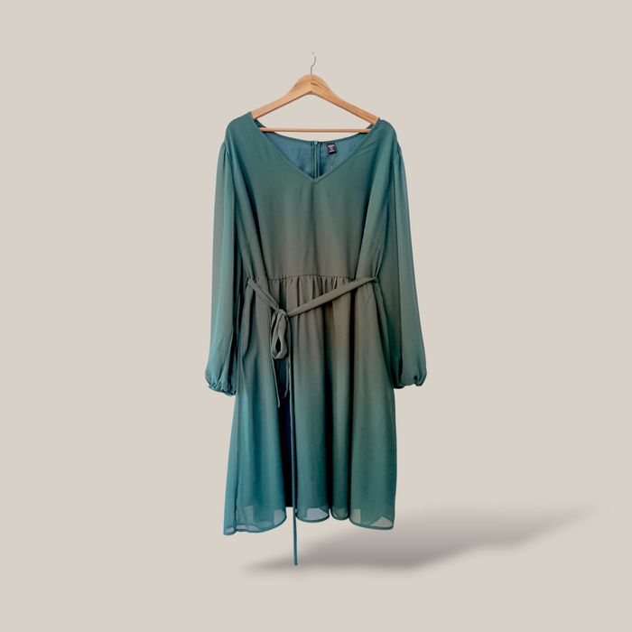 Sukienka koktajlowa butelkowa zieleń plus size XXL  46 48