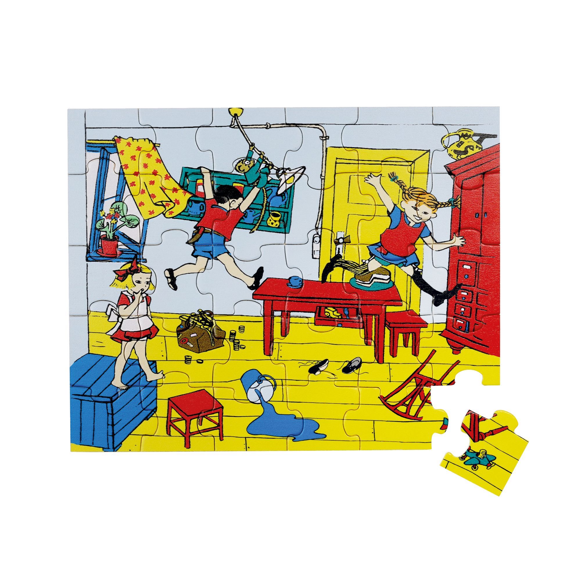 Drewniane puzzle Pippi Langstrumpf 30 szt. edukacyjna zabawka