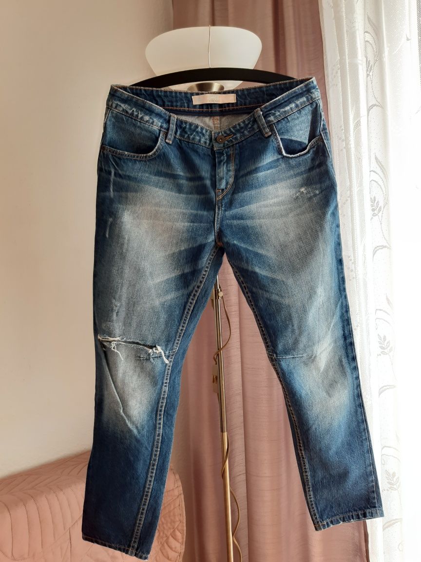 NEXT jak nowe wycierane jeansy damskie dziury L 40