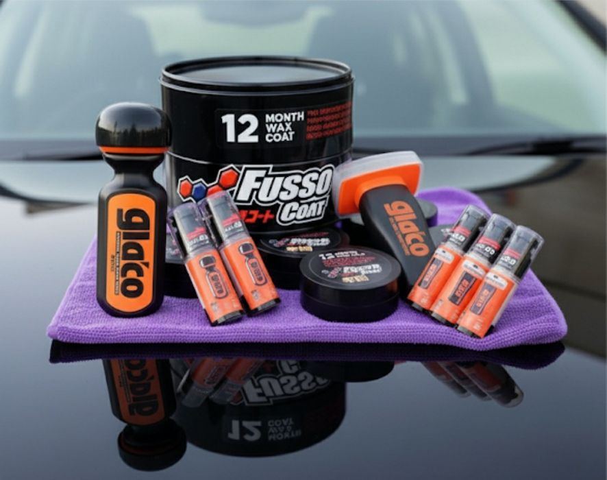 Soft99 Set: Віск Fusso + Glaco Ultra Антидощ та Очищувач (3 в 1)