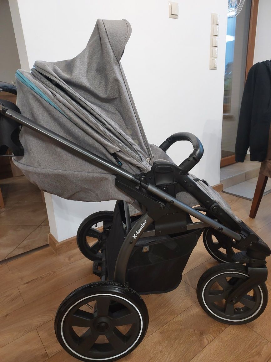 Wózek dziecięcy Xlander Xmove gondolka. Wanienka gratisa szary
