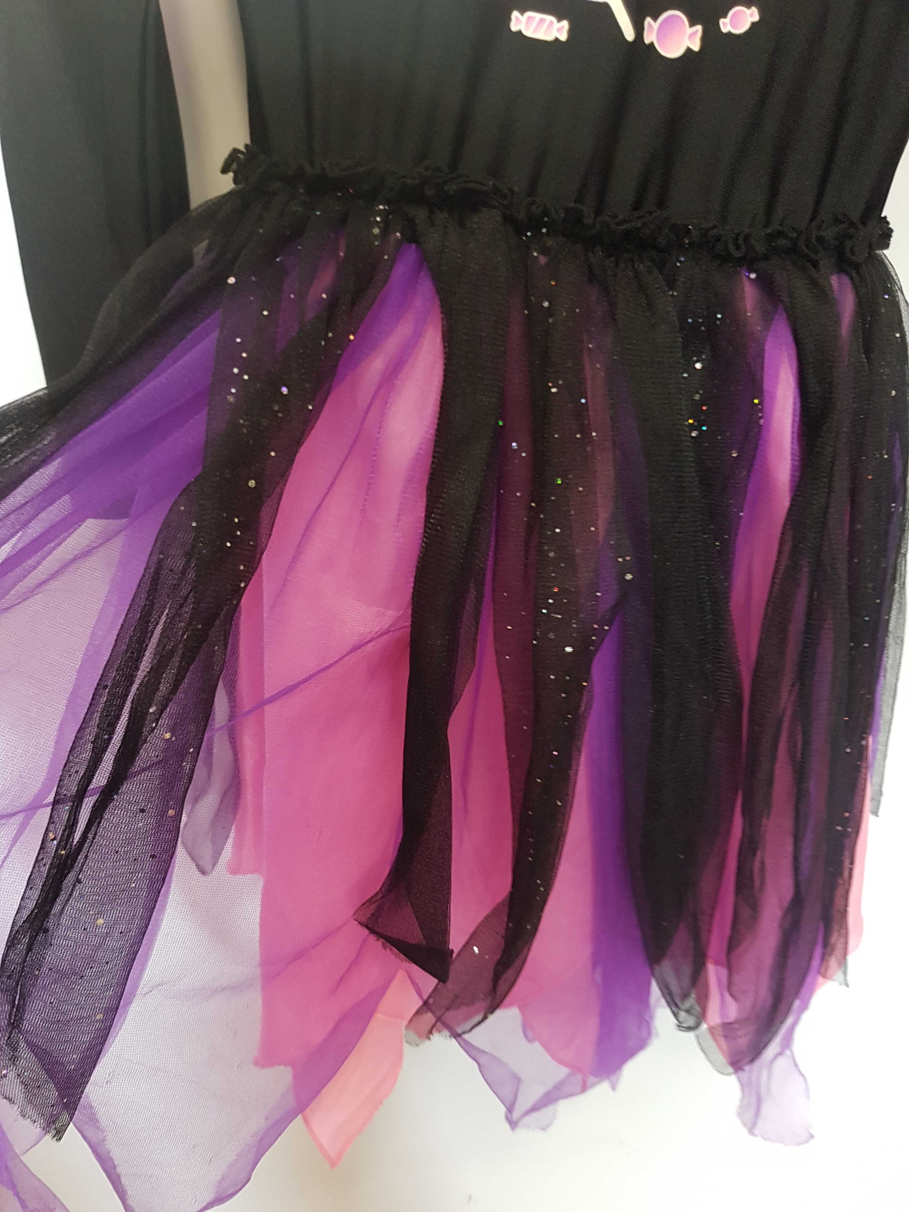 Sukienka przebranie czarownica wiedźma Coco H&M 134 140 cm. GH142
