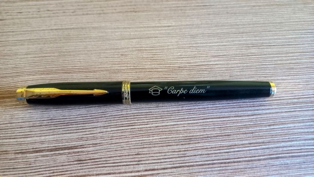 Pióro Wieczne Parker IM Black Gold + tłoczek i atramenty + wymazywacz