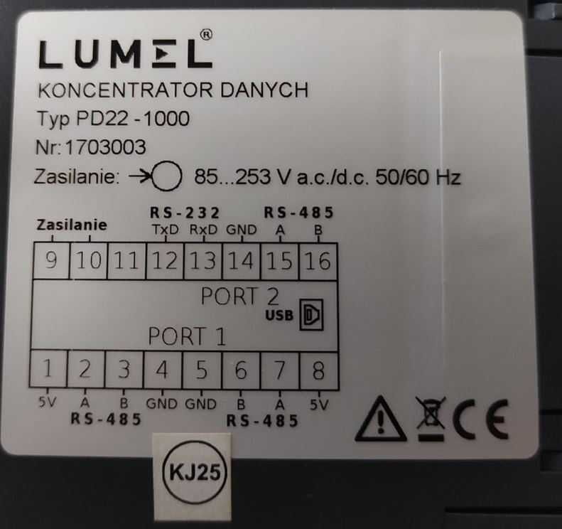 Koncentrator danych/rejestrator cyfrowy PD22-1000 LUMEL