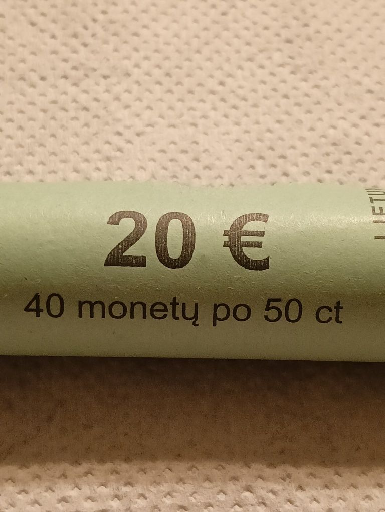 50 euro centów litwa mennicze 2015 rolka 40szt.