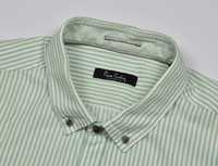Рубашка тенниска лен хлопок PIERRE CARDIN // XXL 2XL сорочка полоска