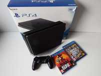 KONSOLA PS4 SLIM + GTA 5 PL + Red Dead Redemption PL zestaw Gracza PS4
