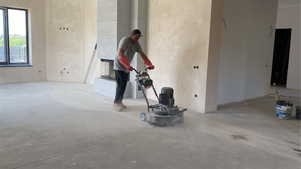 Шлифовка бетона. . Востановление. Покраска