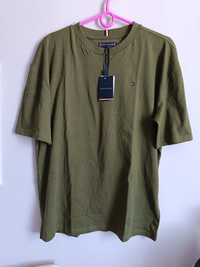 Nowa koszulka t-shirt Tommy Hilfiger khaki 176cm