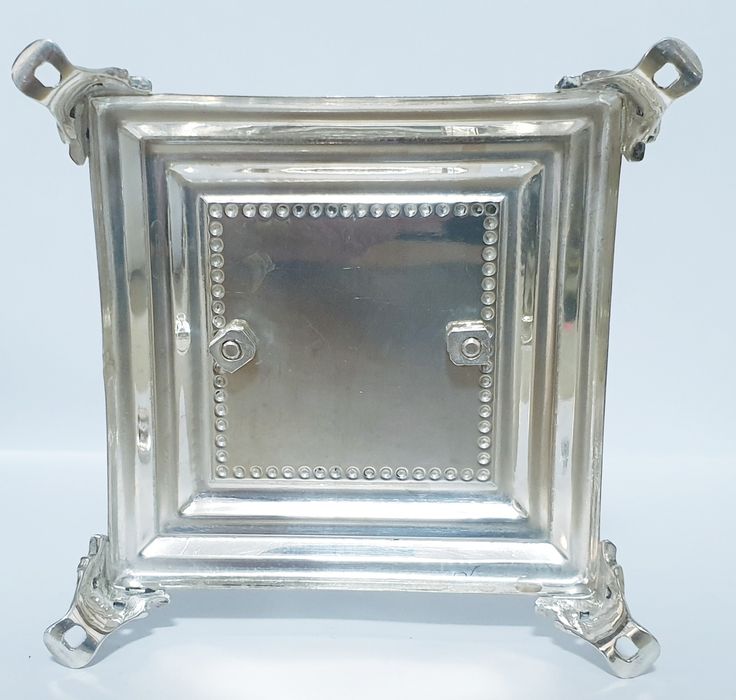 Fantástico antigo tinteiro D. Maria em prata portuguesa