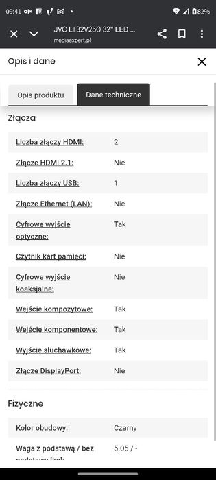 Telewizor JVC LT32V250 32" LED