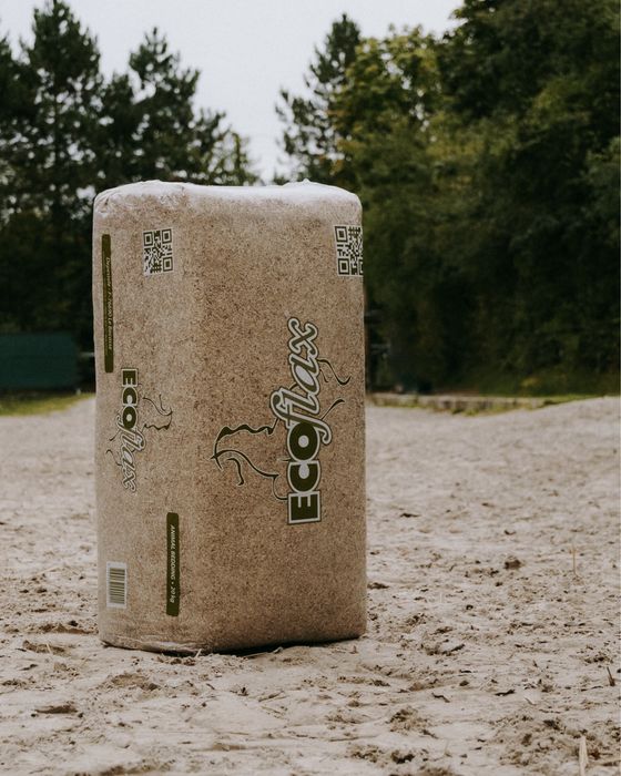 ECOFLAX Ściółka lniana 450% chłonności! 100% Bezpyłowa | 20kg