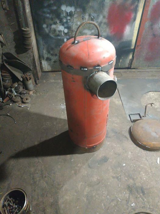 Печь буржуйка с верхней загрузкой