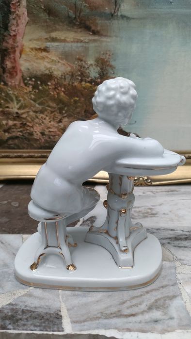 ŁOMONOSOW pisarz PUSZKIN stara figurka porcelanowa ROSJA