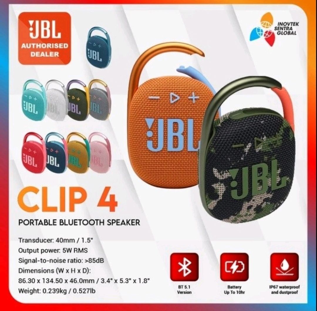Акустична система JBL Clip 4 Black Original (JBLCLIP4BLK) Оригінал