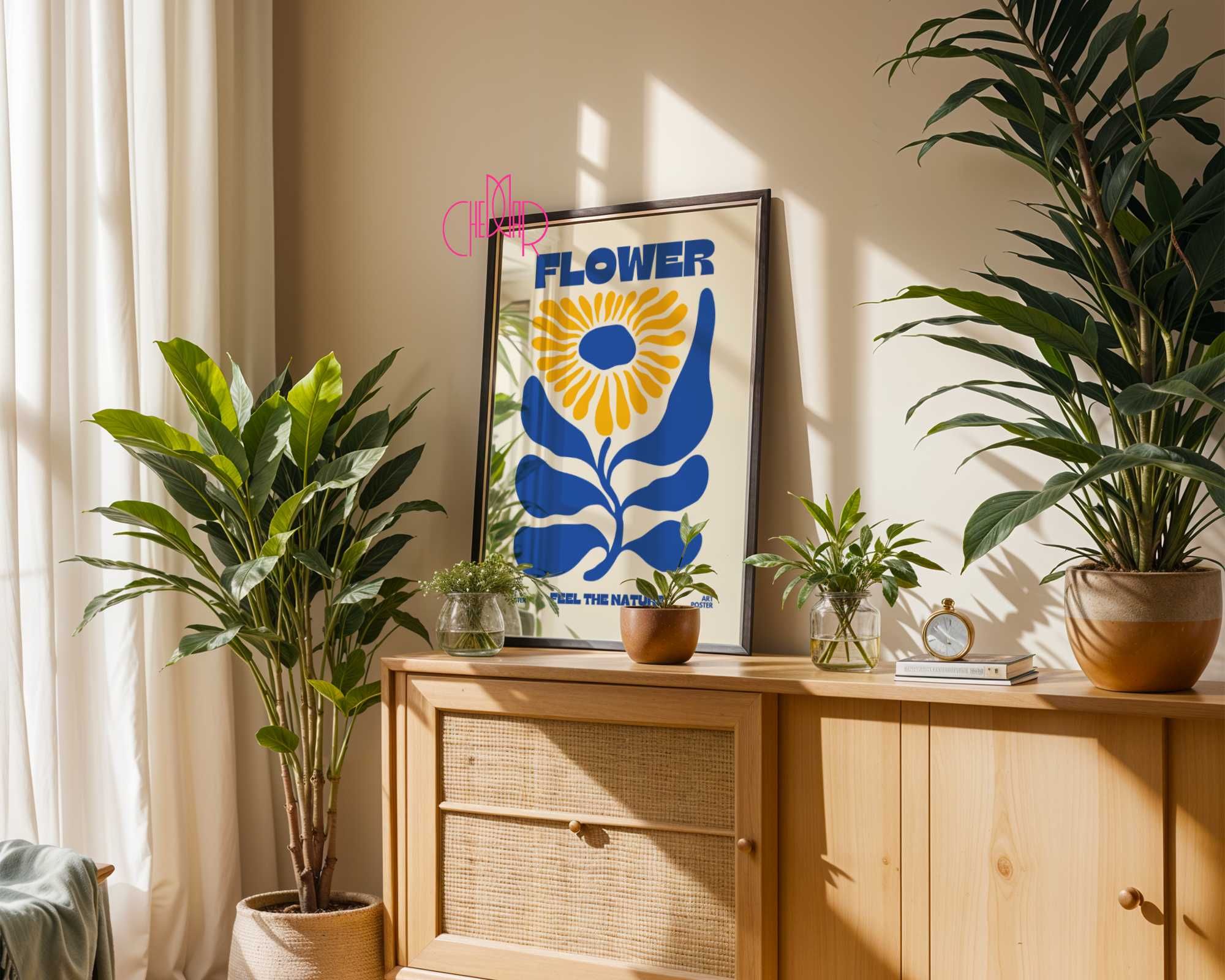 Plakat Market Kwiatowy ,,Flower Market", Poczuj naturę, 30x40