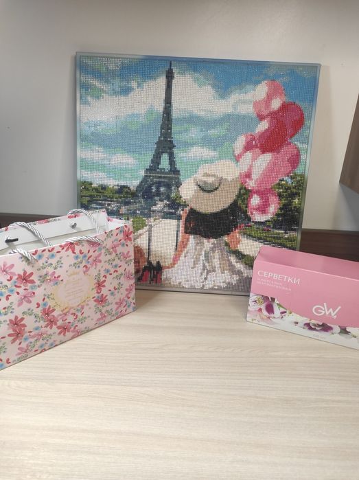 Картина Париж алмазная мозайка