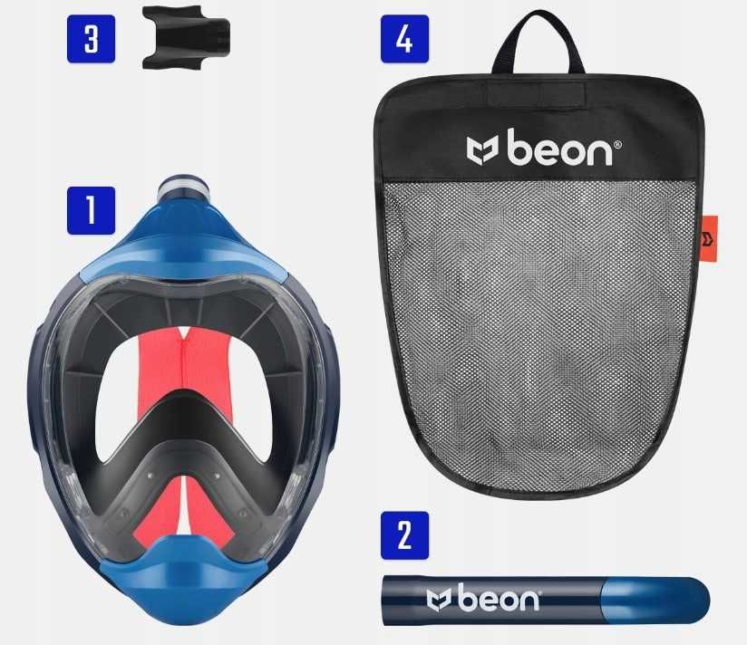 Maska do nurkowania i snorkelingu Beon Hydro G2 rozmiar S/M
