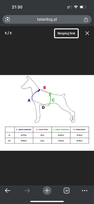 Szelki dla dużego psa GUARD lines PRO czerwone XXL Tatar Dog