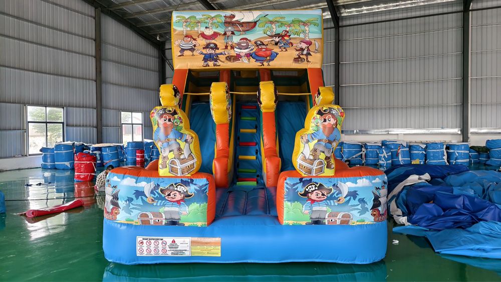 Nowosc 2026 zjezdzalnia dmuchana dmuchaniec piraci 2 zjazdy nowa