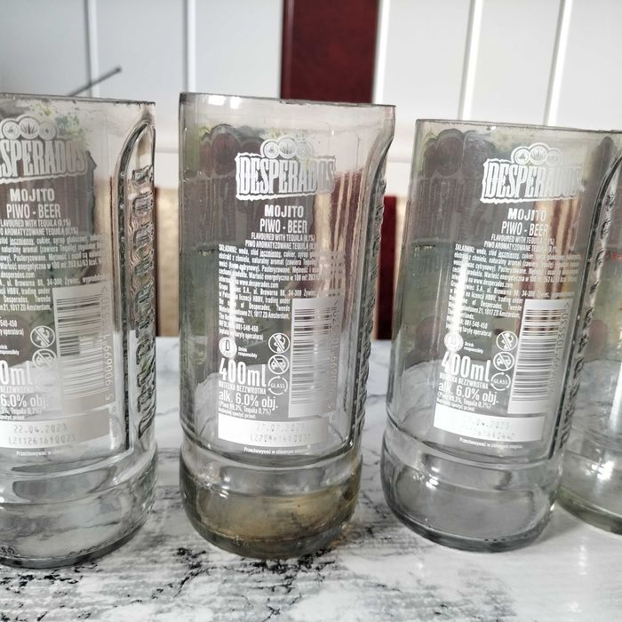 Ładne szklanki do piwa Desperados --- cena za 6 sztuk