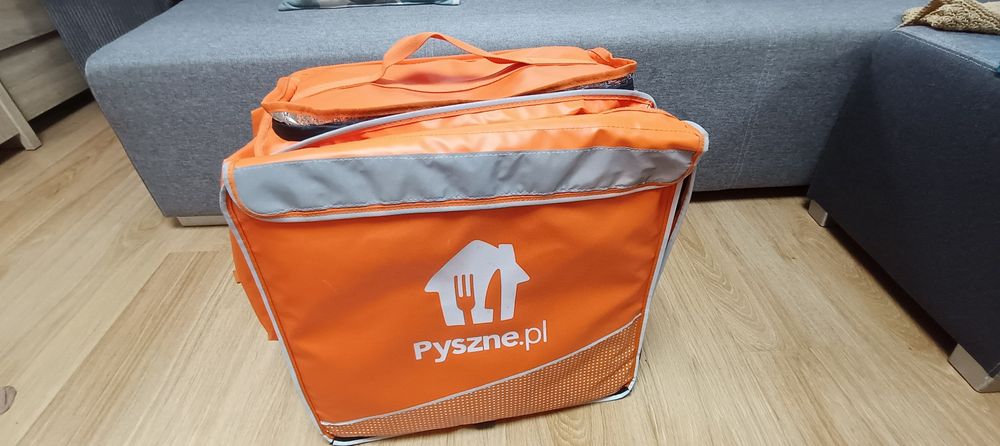 Torba termiczna pomarańczowa  pyszne.pl