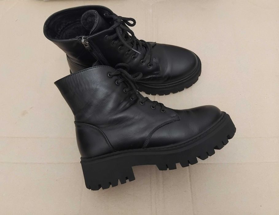 Жіночі шкіряні черевики р40 25,5см зимові женские кожаные ботинки зима