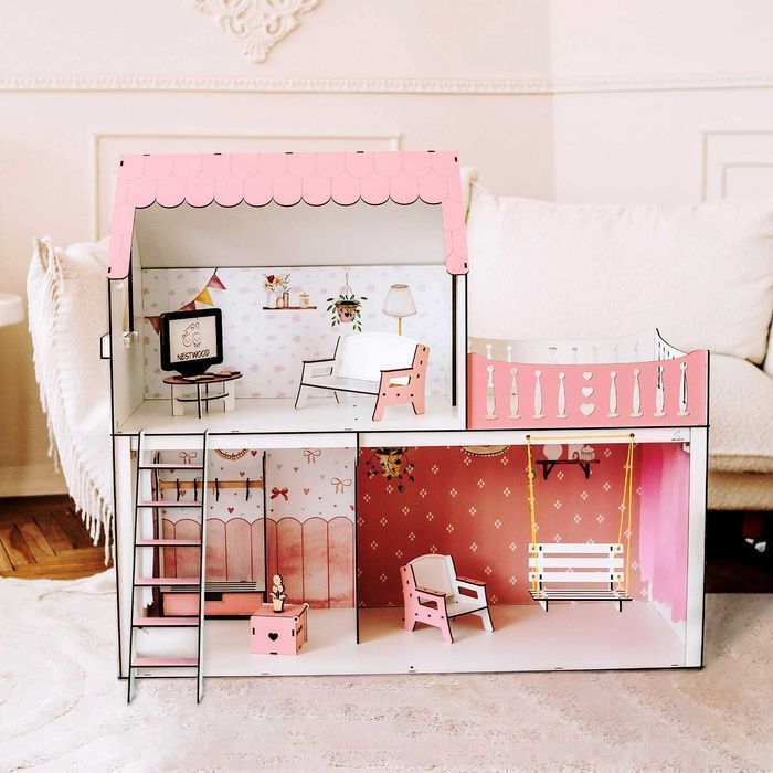 Волшебный Кукольный домик Барби NestWood Ляльковий будиночок Мебель