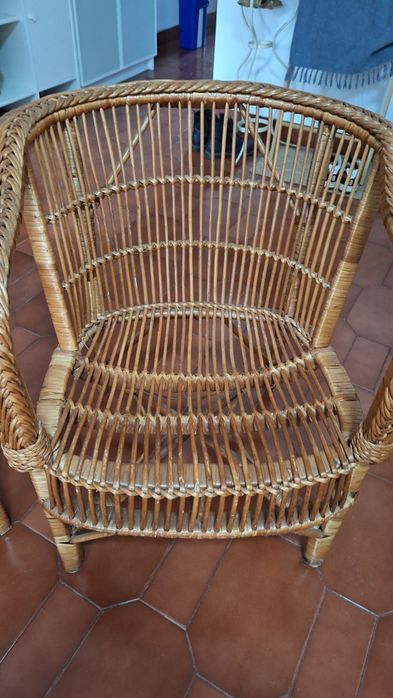 Cunjunto cadeiras em verga