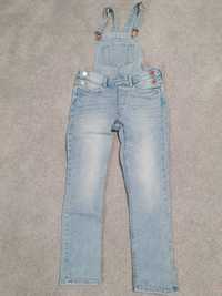 H&M Spodnie jeansy ogrodniczki 7-8 lat r. 128