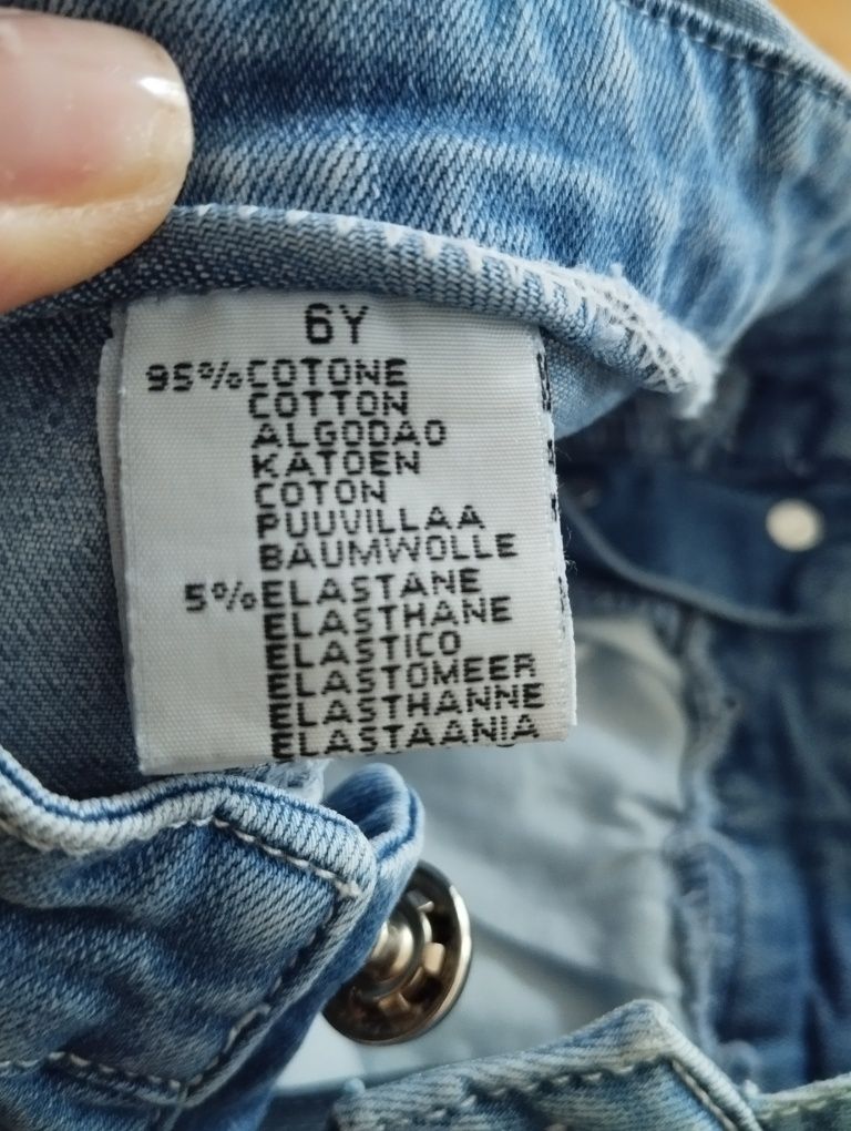 Sukienka ogrodniczka jeans dla dziewczynki 6 lat