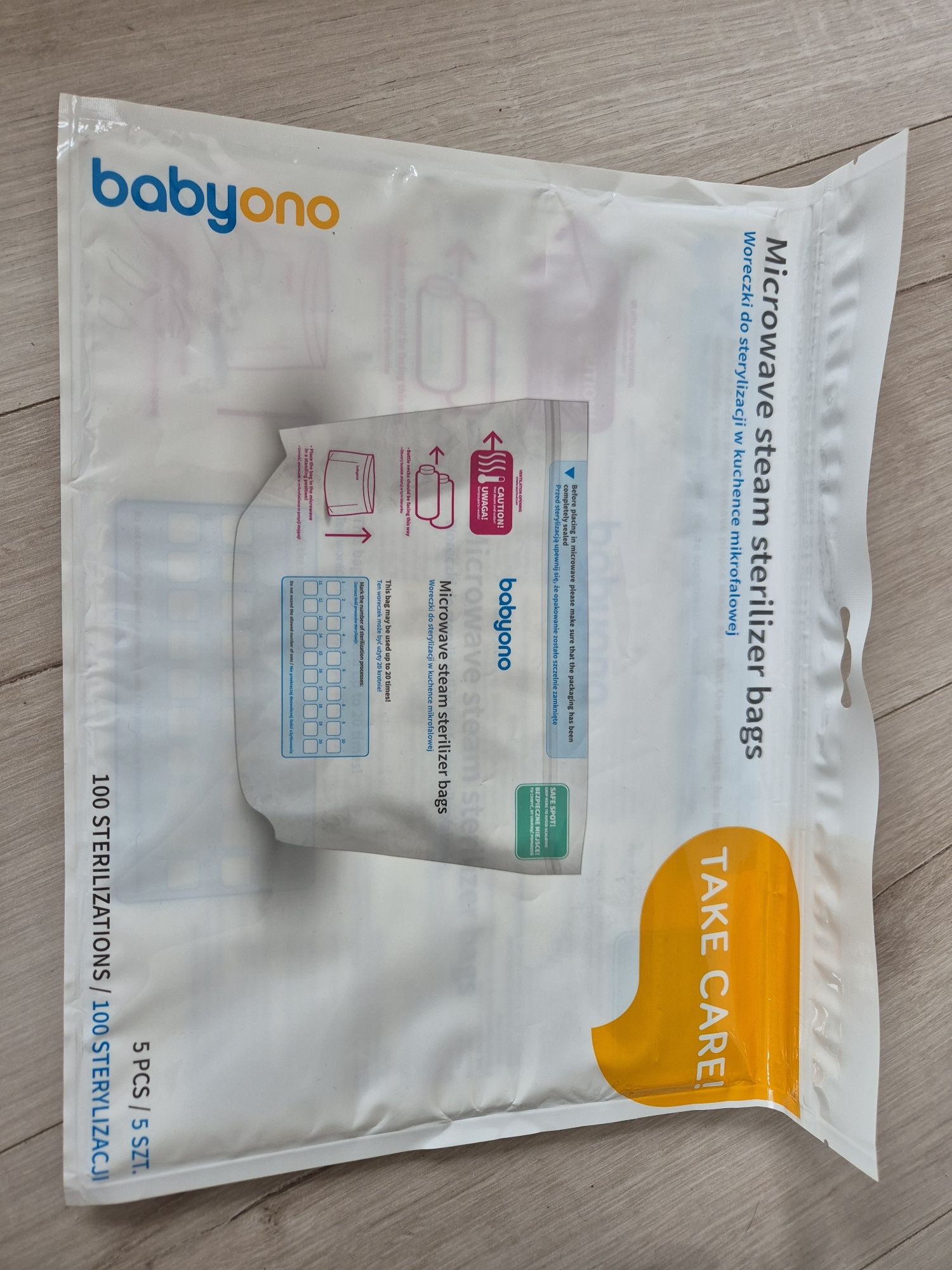 Worki  do sterylizacji smoczków butelek w mikrofalówce nowe