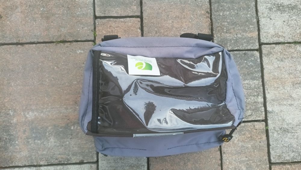 Sakwa na kierownicę 31,8. Sport Arsenal na stelażu. Unikat