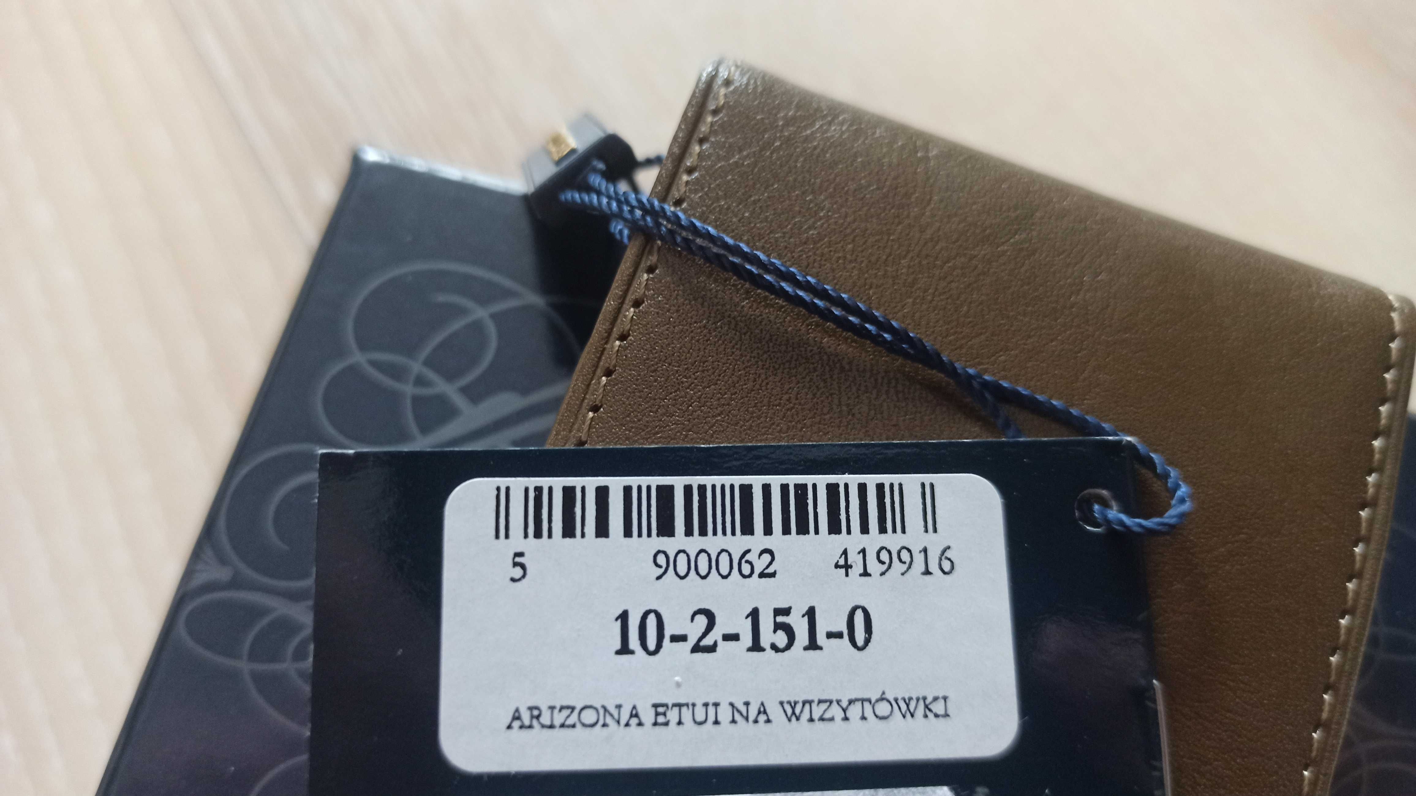 Etui na wizytówki, brązowe skórzane Wittchen Arizona