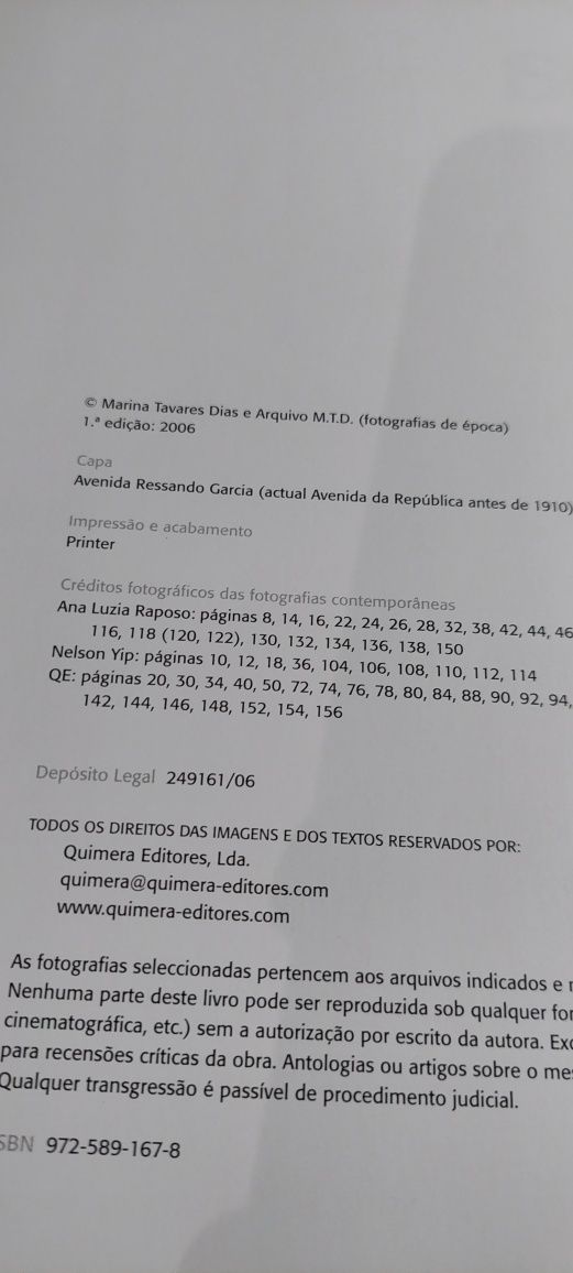 Lisboa Antes e Agora - Marina Tavares Dias (1ª edição, 2006)