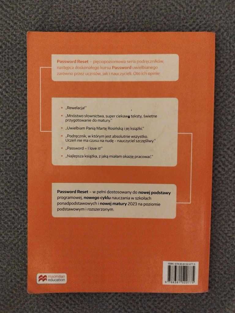Password Reset A2+/B1 SB Podręcznik