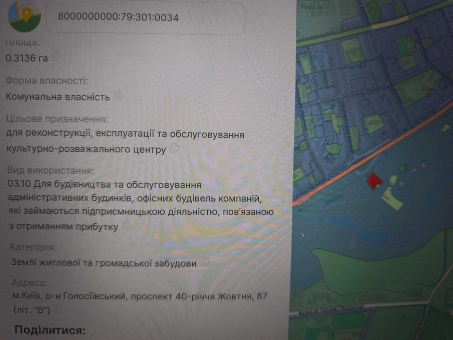 Голосіївський район 32 сотки, Землі житлової та громадської забудови