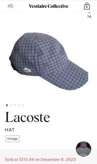 Винтажная редкая бейсболка Lacoste