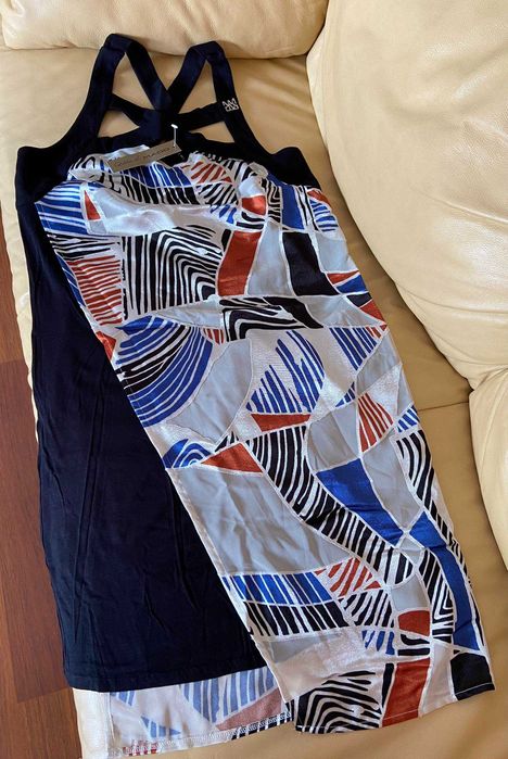 Vestido estampado e cruzado tam. 38