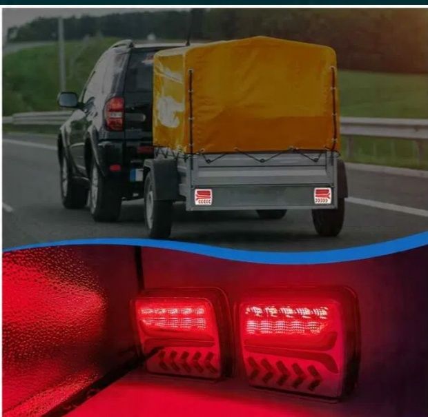 AOJO Tylne światła bezprzewodowe LED magnetyczne 12V