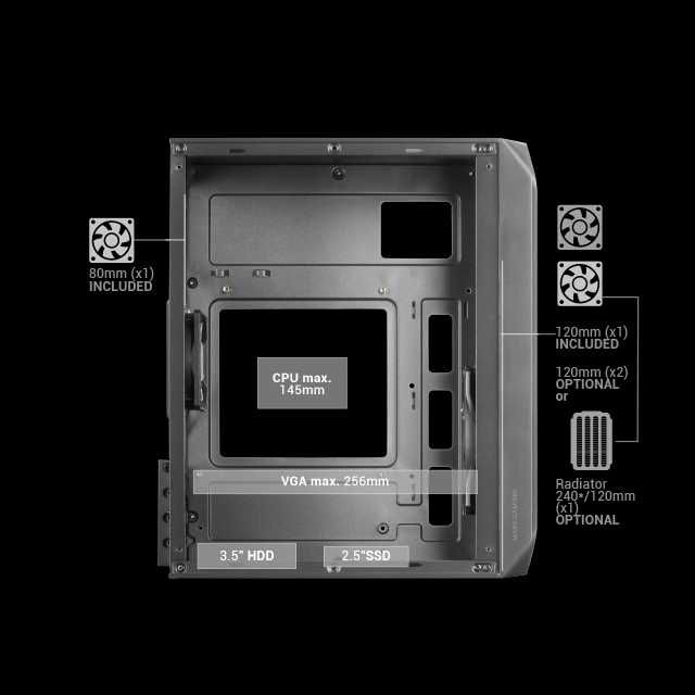 Obudowa PC Mars Gaming MC-S2 Cube Case do komputera PC