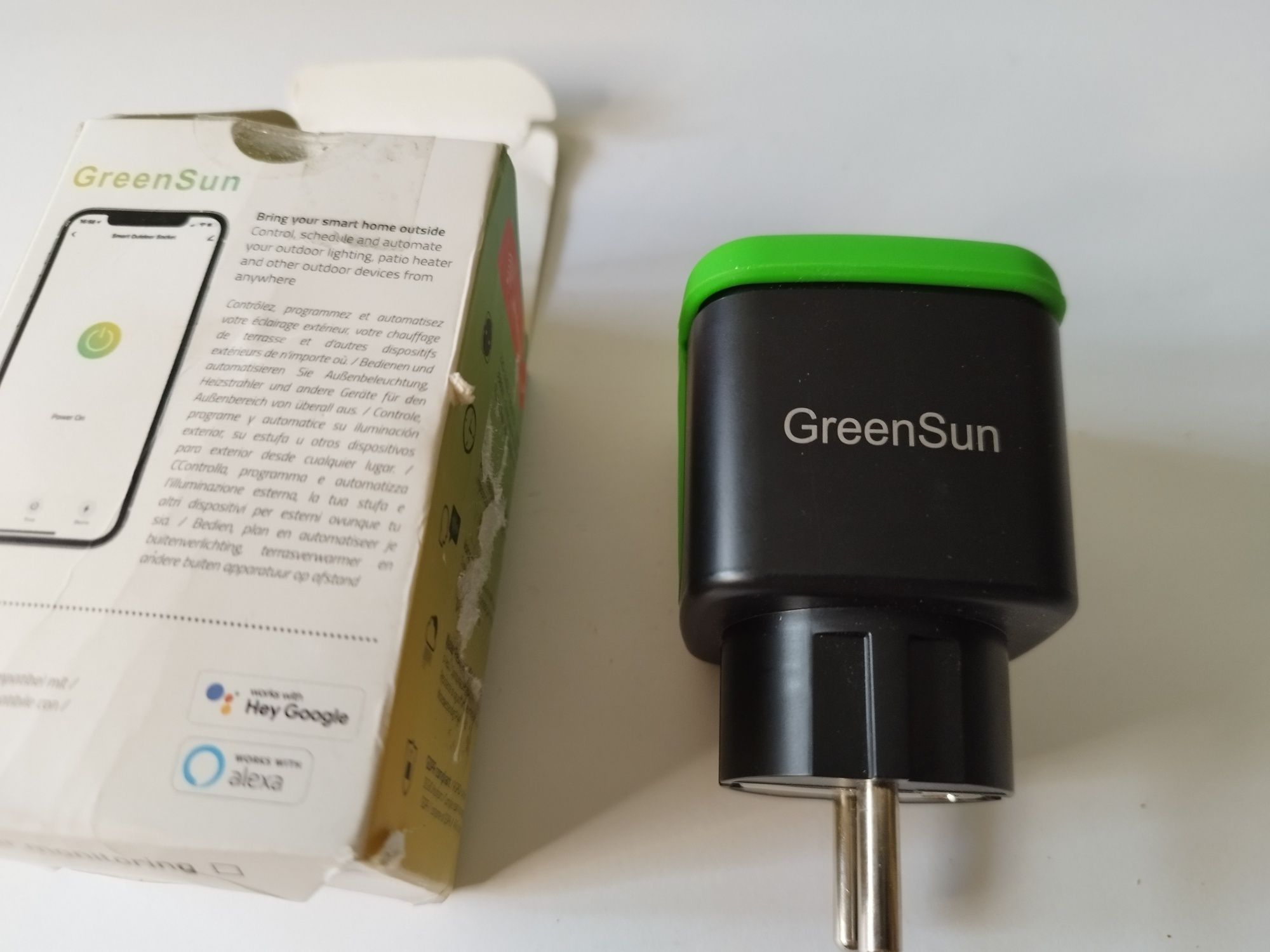 GreenSun gniazdko Wi-Fi, gniazdko ogrodowe z programatorem czasowym, s