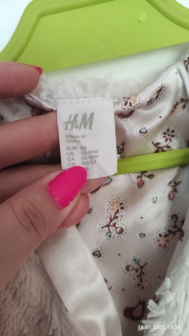 Kamizelka futrzana H&M r 86 i wiecej