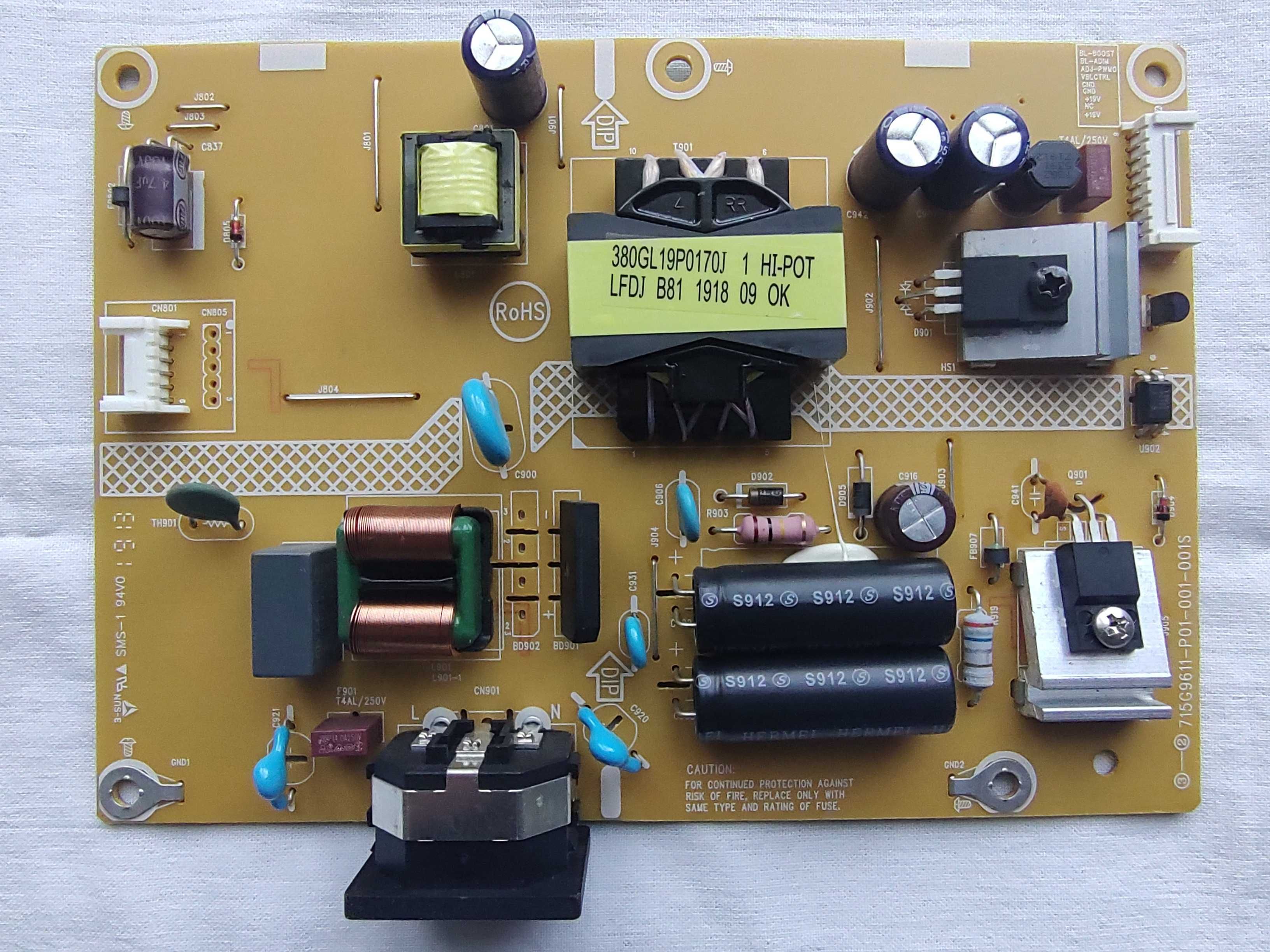 Плата питания к монитору AOC C24G1  715G9611-P01-001-001S