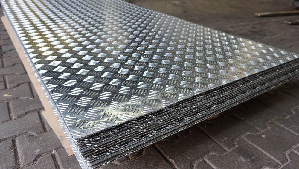 Blacha ryflowana aluminiowa, aluminium 2x1000x2000 mm