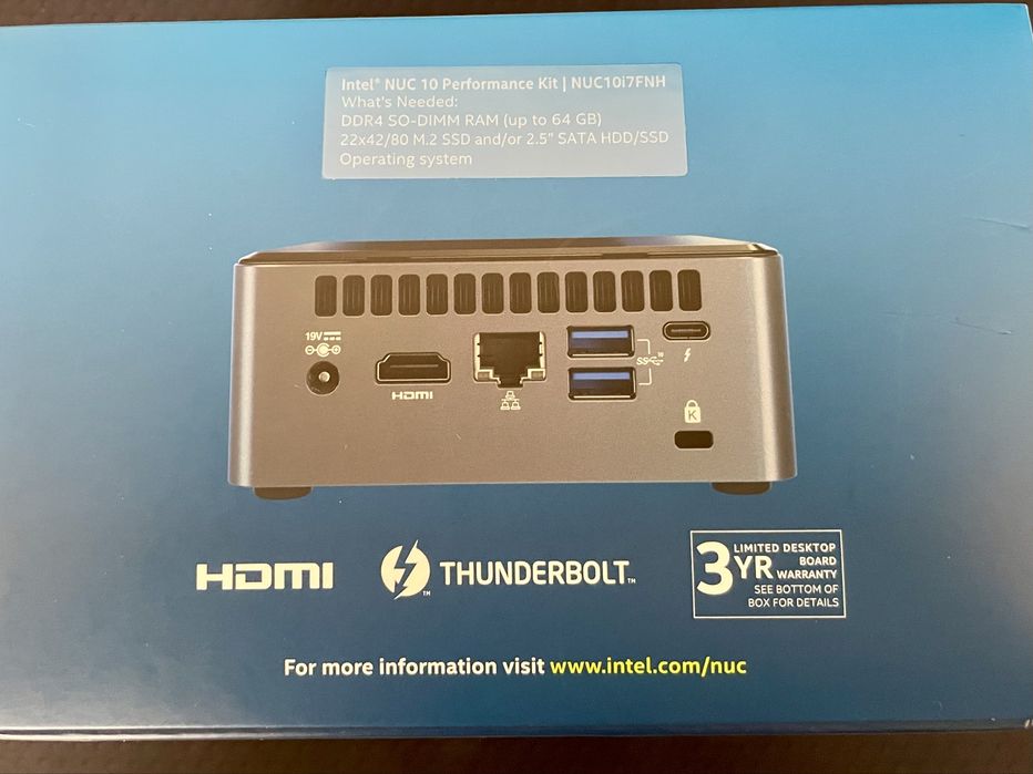 Intel NUC i7 10 gen - Novo