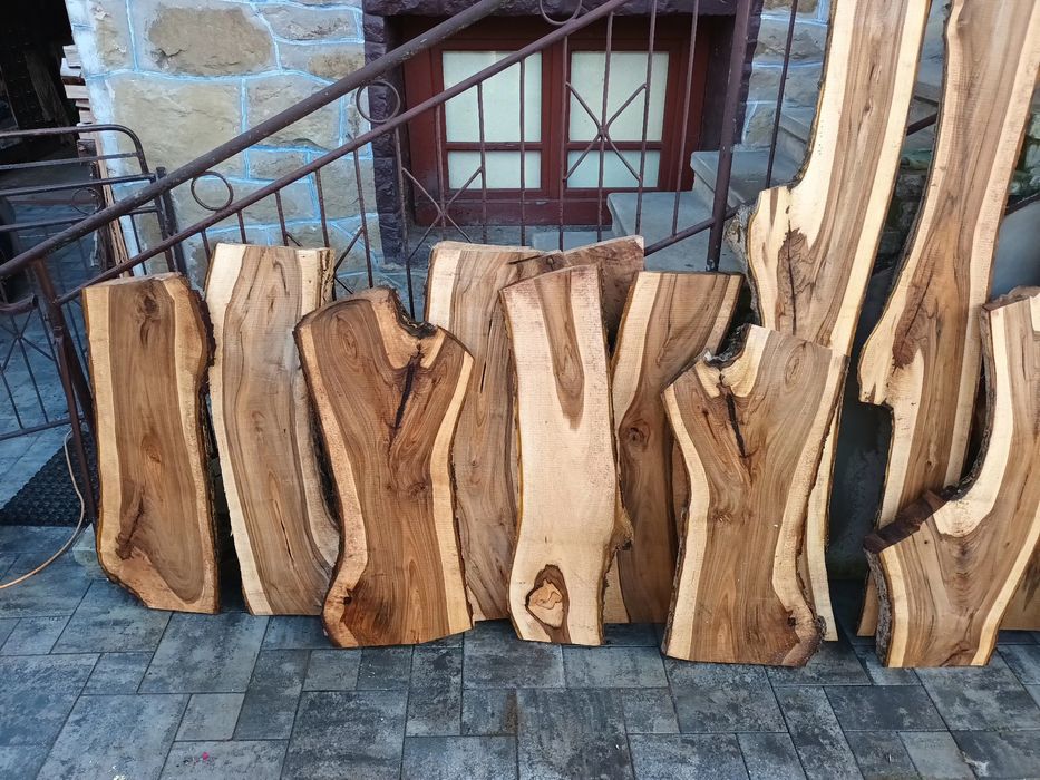 Deska drewno orzech wloski deski foszt tarcica monolit Brus stół zegar