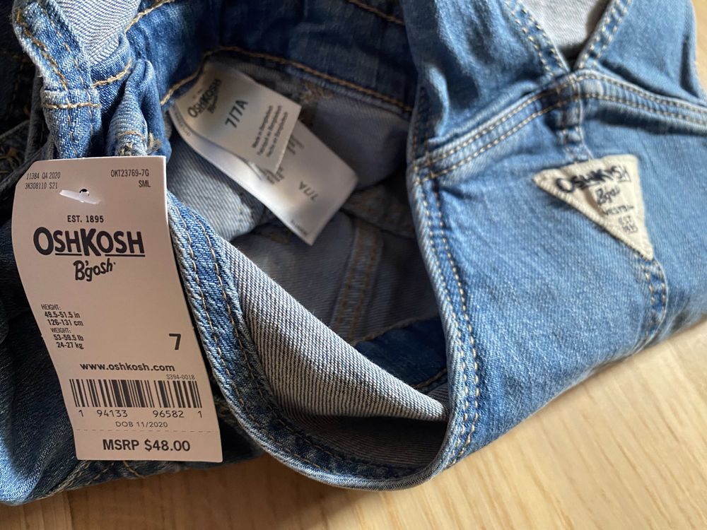 Новий Carter’s Oshkosh комбінезон джинсовий 7р штани джинси