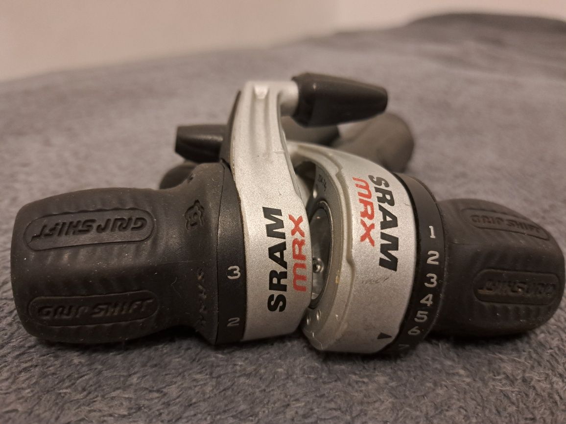 Manetki + Chwyty Sram Gripshift 3x7 używane