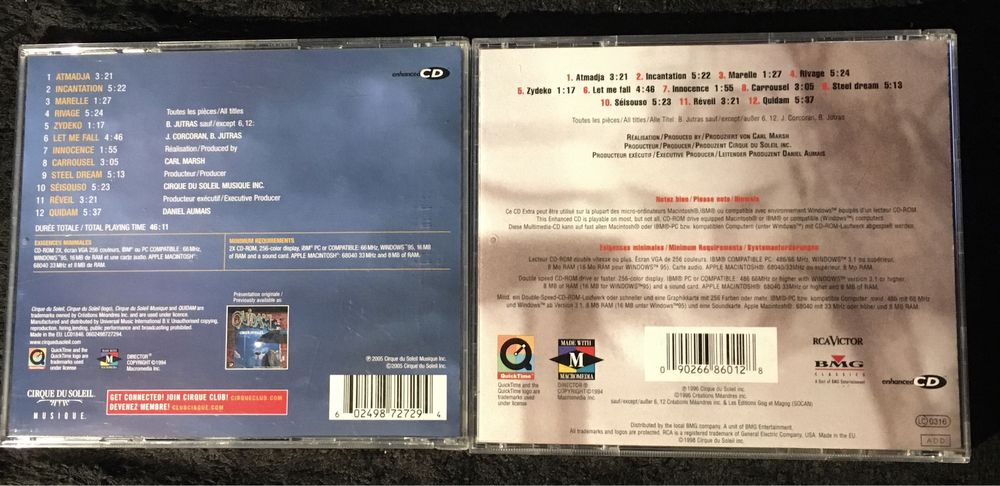 Cirque do Soleil - varios CDs